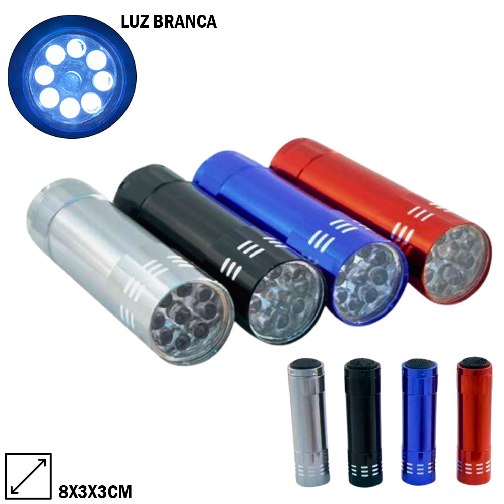Lanterna 9 LEDs A Pilha Alfacell | ALL51113