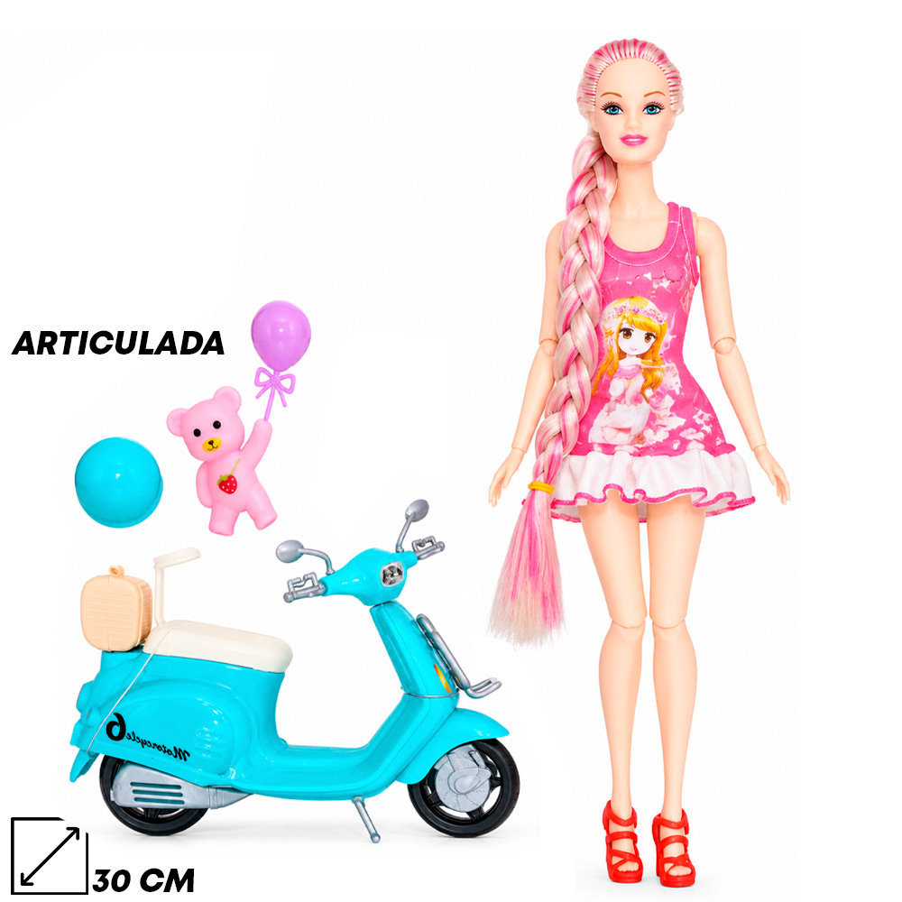 6.1 BONECA ARTICULADA MAILA MOTO - B11-112