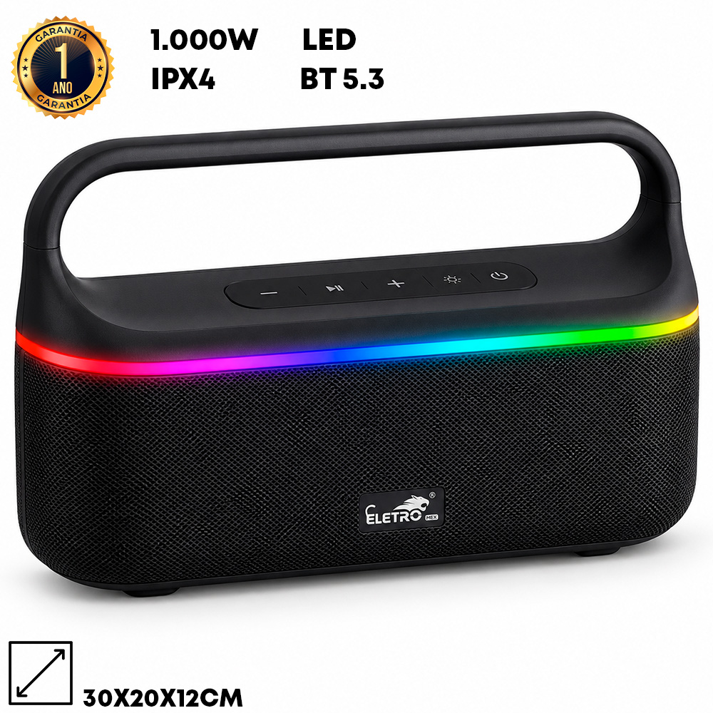 1.7 CAIXA DE SOM BLUETOOTH 1000W - EL-1122