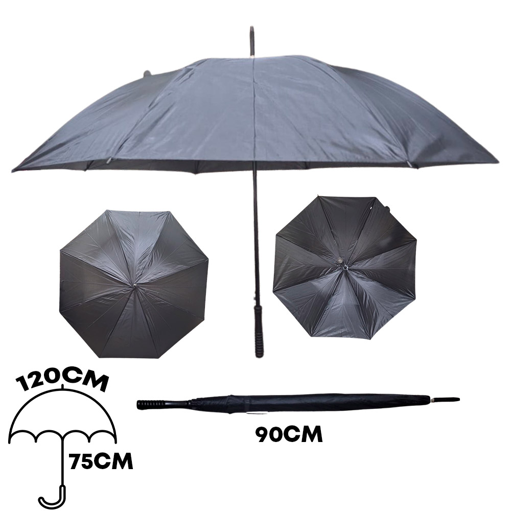 Guarda Chuva Preto Cabo Reto | F1220A-3