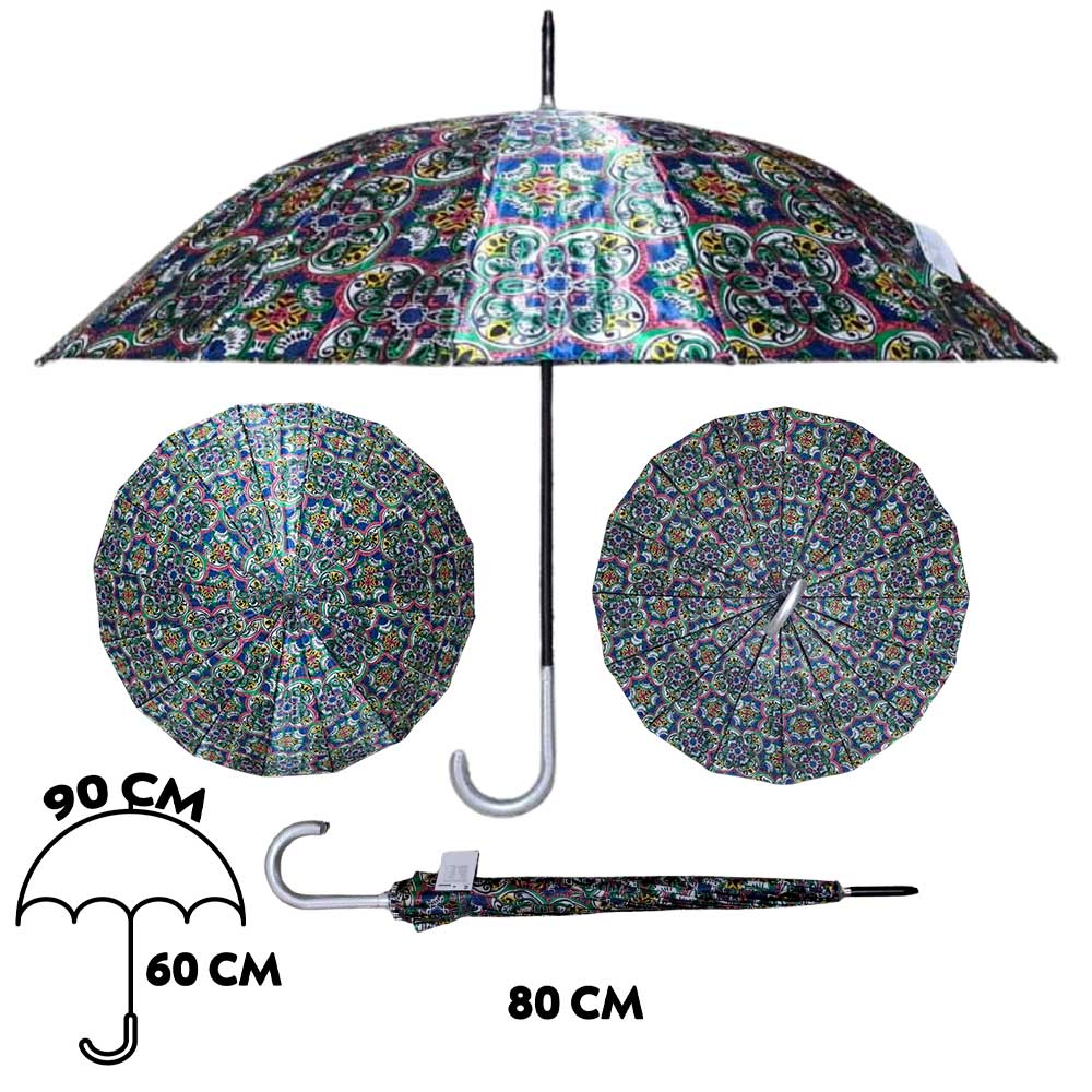 Sombrinha 16 Varetas Cetim Estampada | F5088-16H