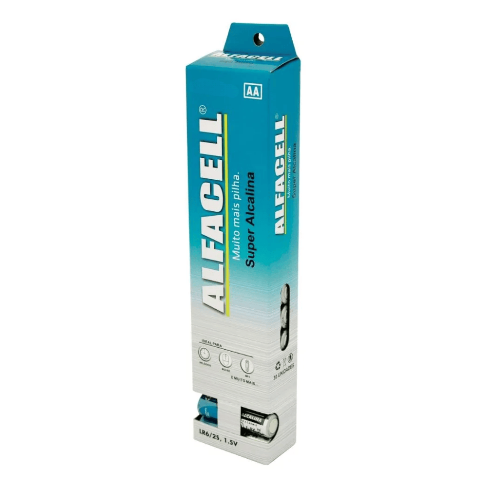 Pilha AA Alcalina 1.5V Caixa Com 30 Alfacell | LR62S