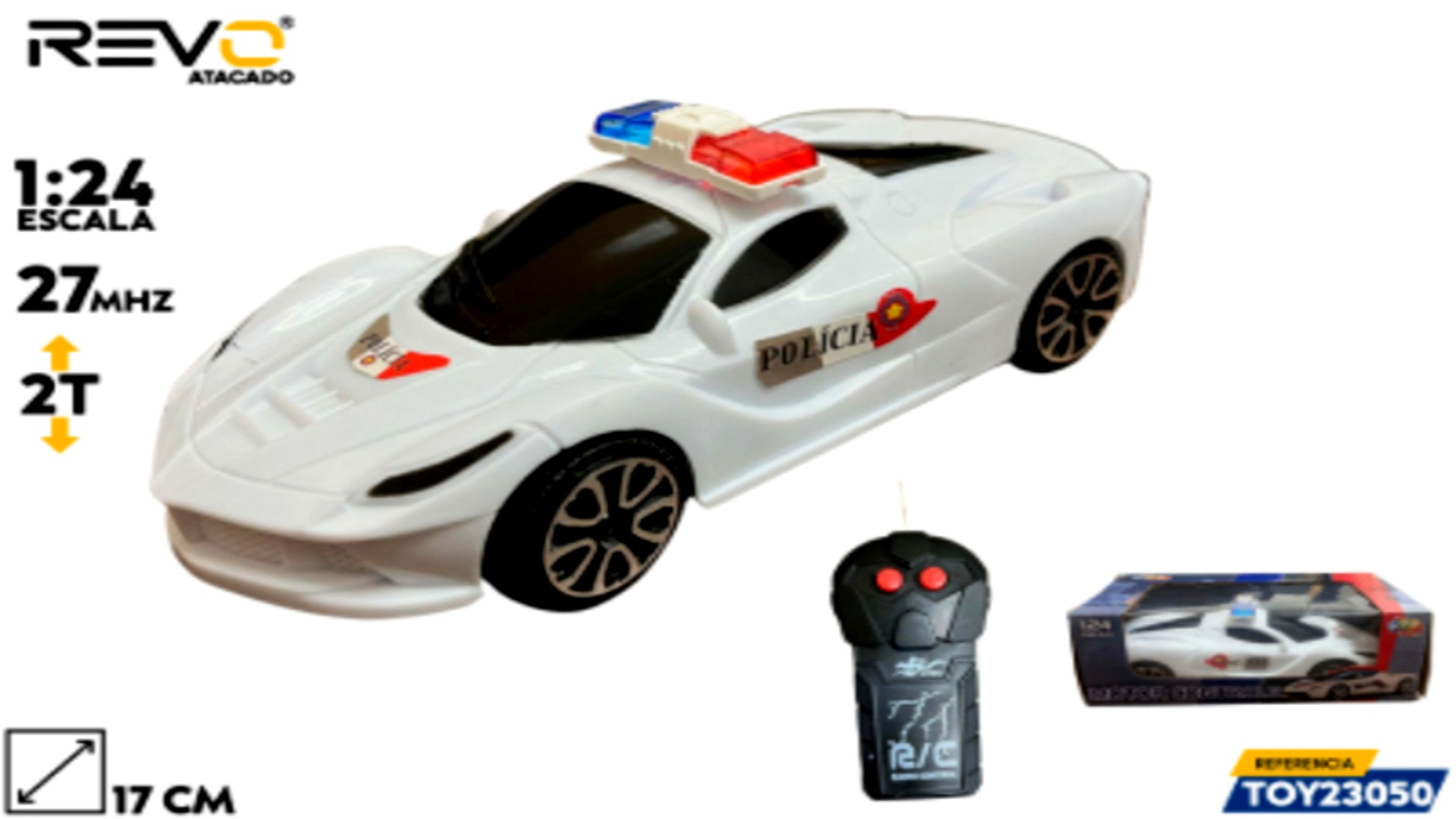 Carro De Controle Policia Pop Brinquedos | TOY23050
